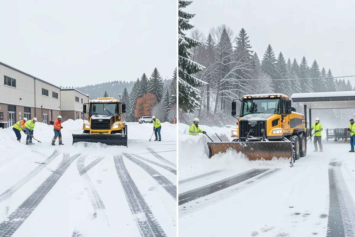 Snow Marker Installation in Buckley, Pierce County, WA - We identify pavement edges and vulnerable features with you on-site