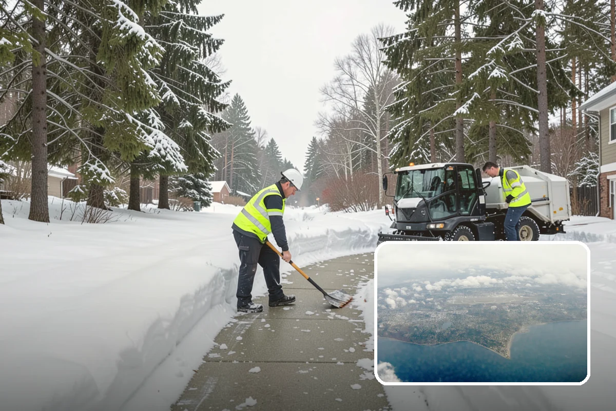 Snow Marker Installation in Burien, King County, WA - Prevents blade damage to curbs, sprinkler heads, and landscaping