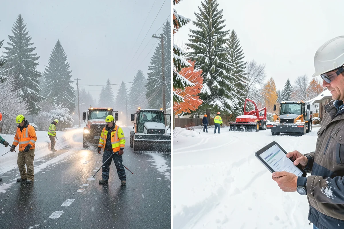 Snow Marker Installation in Burlington, Skagit County, WA - We identify pavement edges and vulnerable features with you on-site