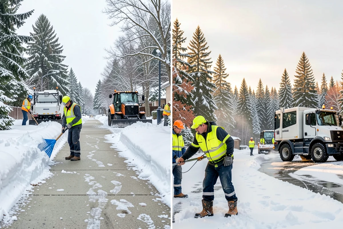 Snow Marker Installation in Clyde Hill, King County, WA - We identify pavement edges and vulnerable features with you on-site