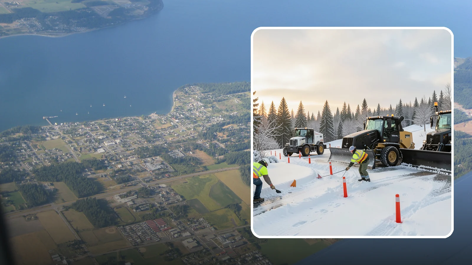 Snow Marker Installation in Coupeville, Island County, WA - We plant snow markers along your driveway edges, islands, and hidden features so plows work fast and damage nothing when snow...