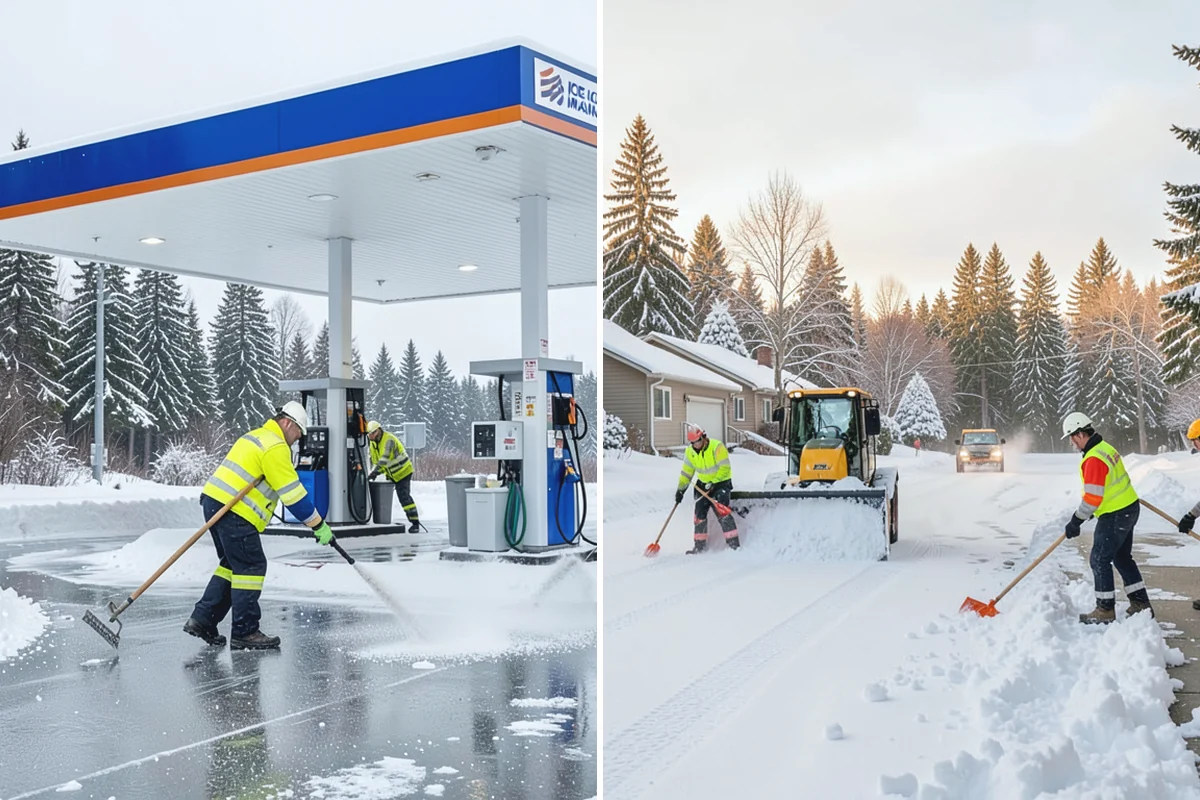 Snow Marker Installation in Coupeville, Island County, WA - We identify pavement edges and vulnerable features with you on-site
