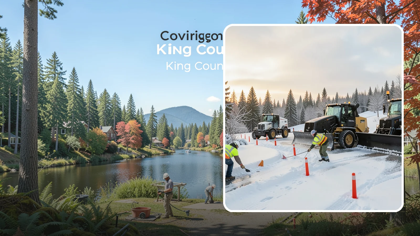 Snow Marker Installation in Covington, King County, WA - We plant snow markers along your driveway edges, islands, and hidden features so plows work fast and damage nothing when snow...