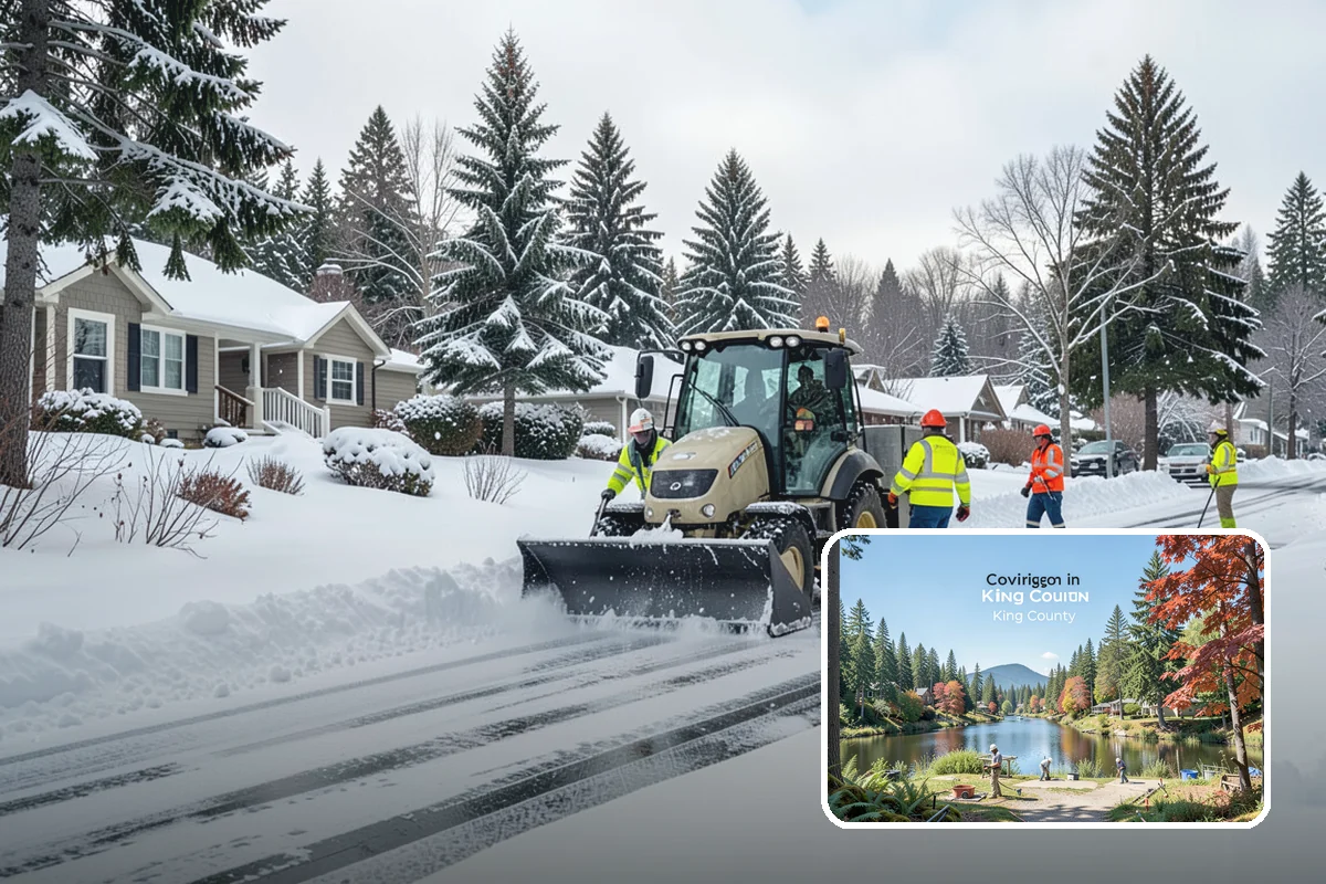 Snow Marker Installation in Covington, King County, WA - Prevents blade damage to curbs, sprinkler heads, and landscaping
