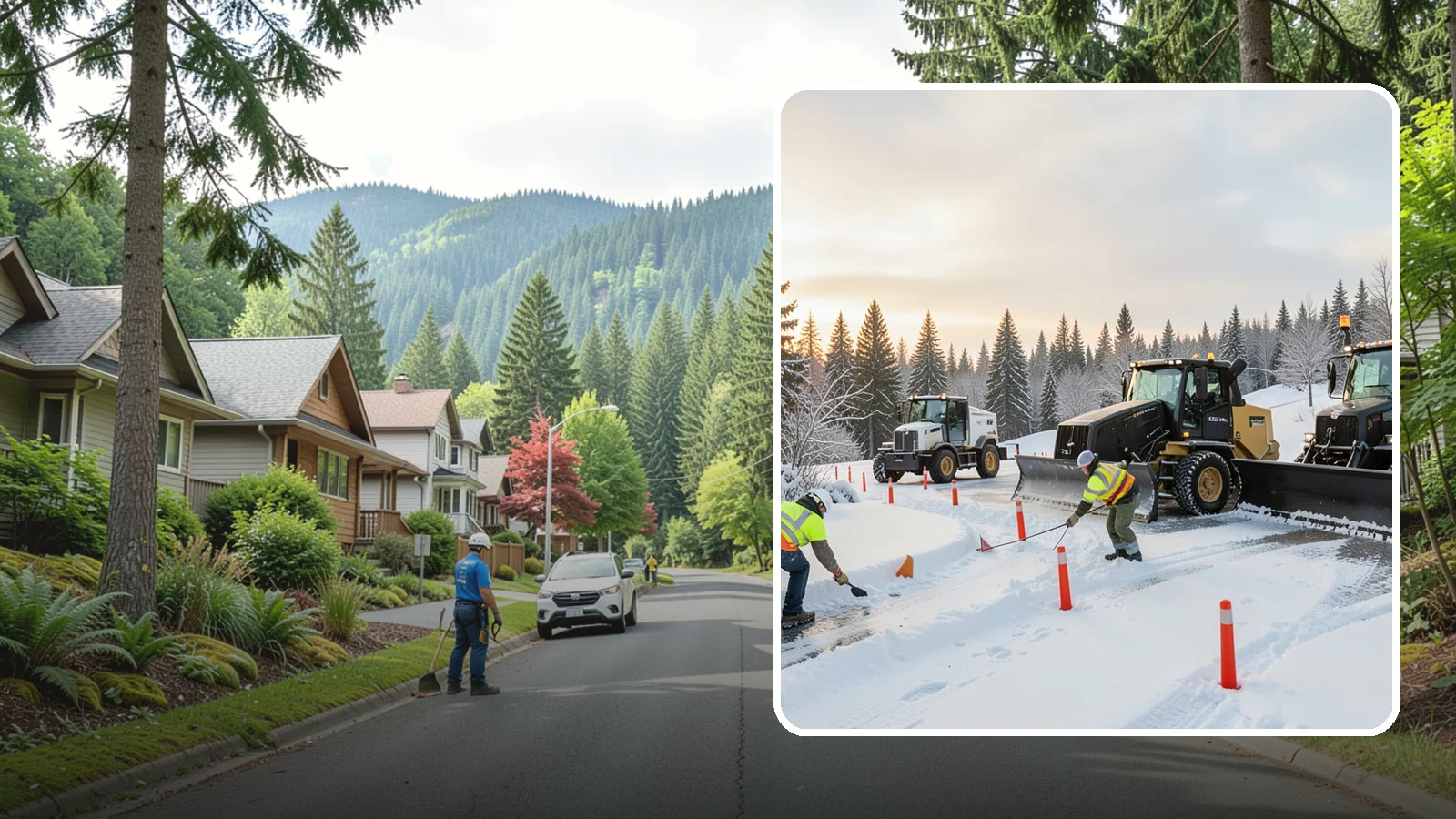 Snow Marker Installation in Darrington, Snohomish County, WA - We plant snow markers along your driveway edges, islands, and hidden features so plows work fast and damage nothing when snow...