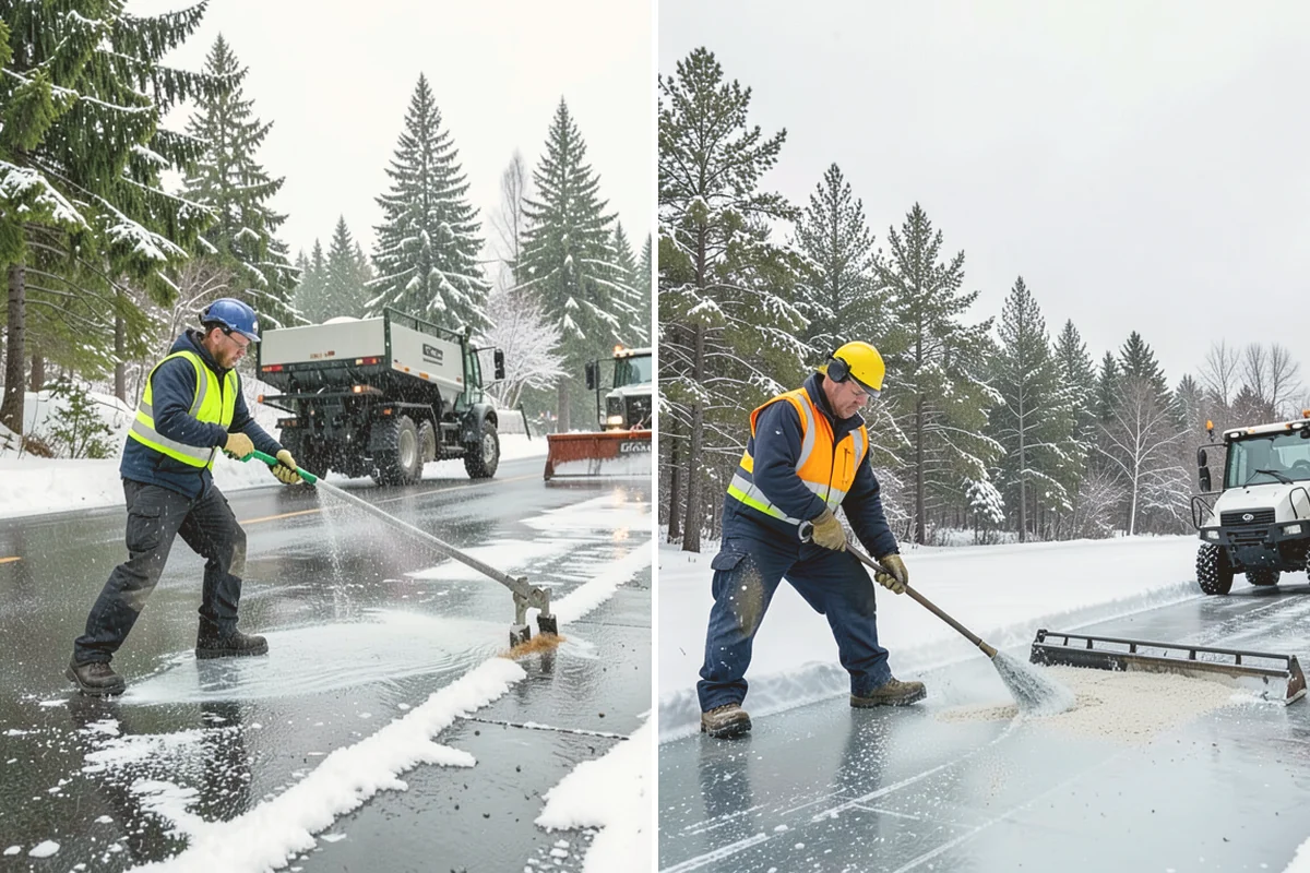 Snow Marker Installation in Eatonville, Pierce County, WA - We identify pavement edges and vulnerable features with you on-site