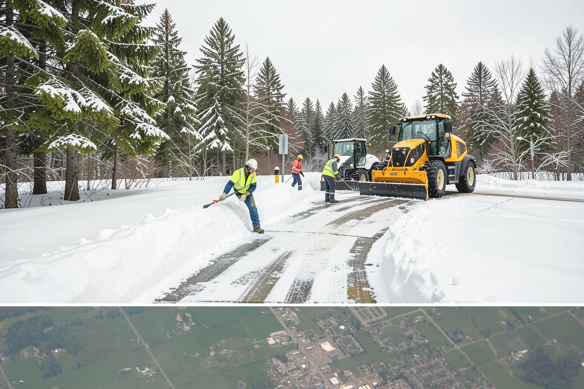 Snow Marker Installation in Enumclaw, King County, WA - Markers go in during the dry weeks of autumn and come out in March once lowland freeze risk has clearly ended.