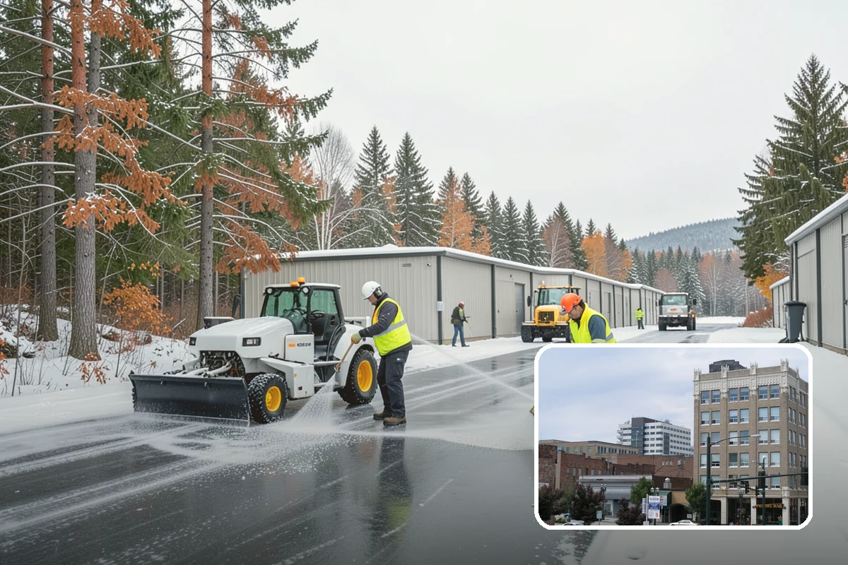 Snow Marker Installation in Everett, Snohomish County, WA - Prevents blade damage to curbs, sprinkler heads, and landscaping