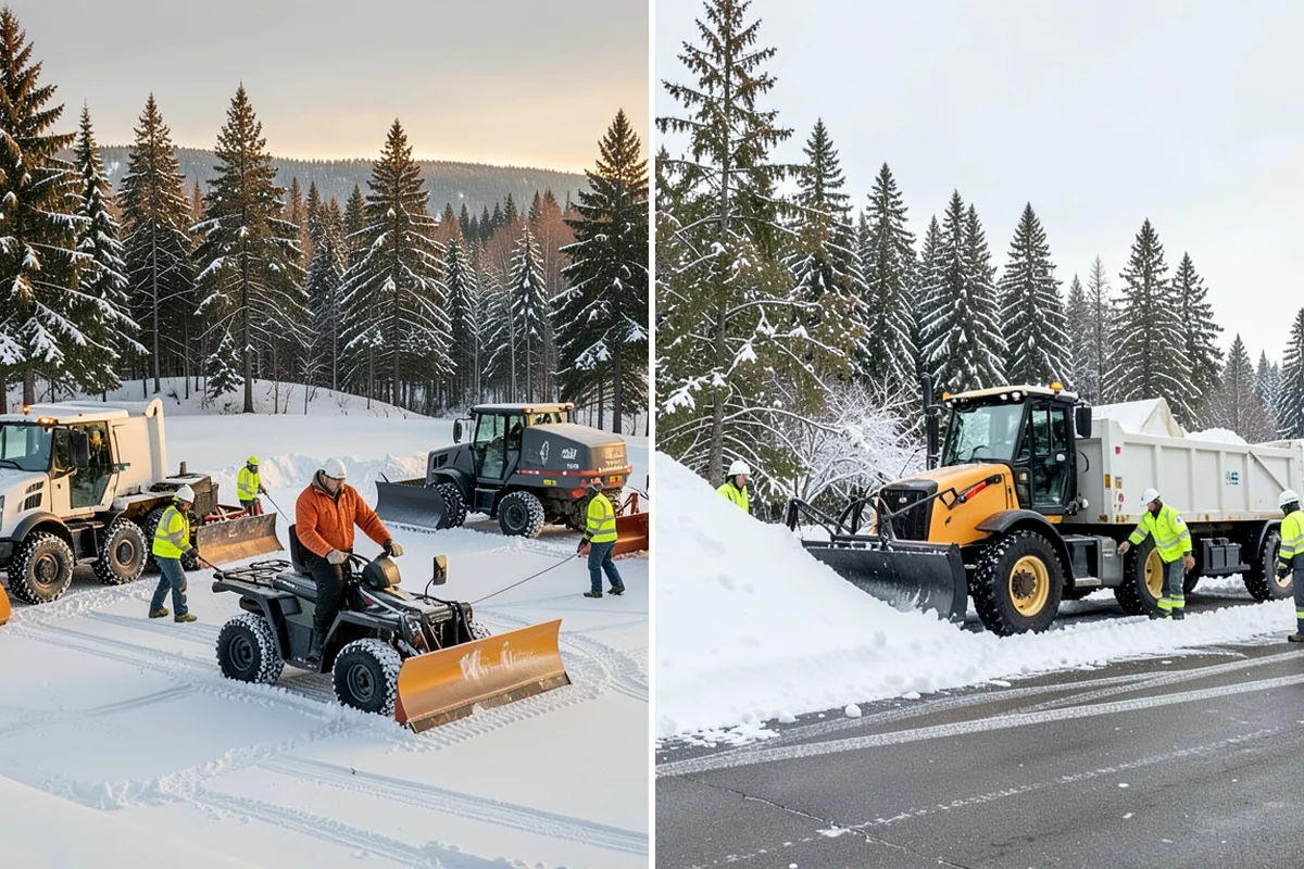 Snow Marker Installation in Everett, Snohomish County, WA - We identify pavement edges and vulnerable features with you on-site