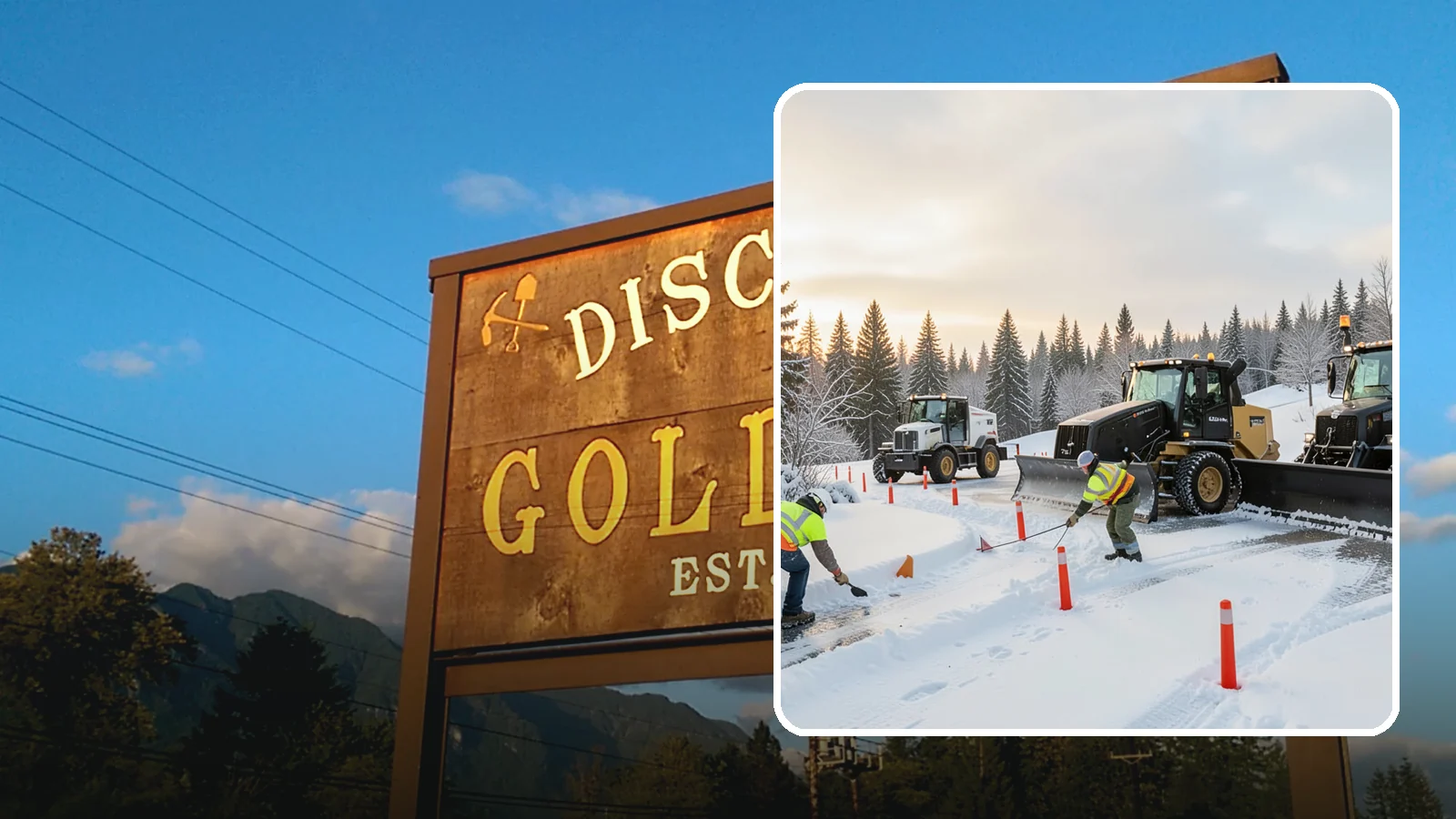 Snow Marker Installation in Gold Bar, Snohomish County, WA - We plant snow markers along your driveway edges, islands, and hidden features so plows work fast and damage nothing when snow...