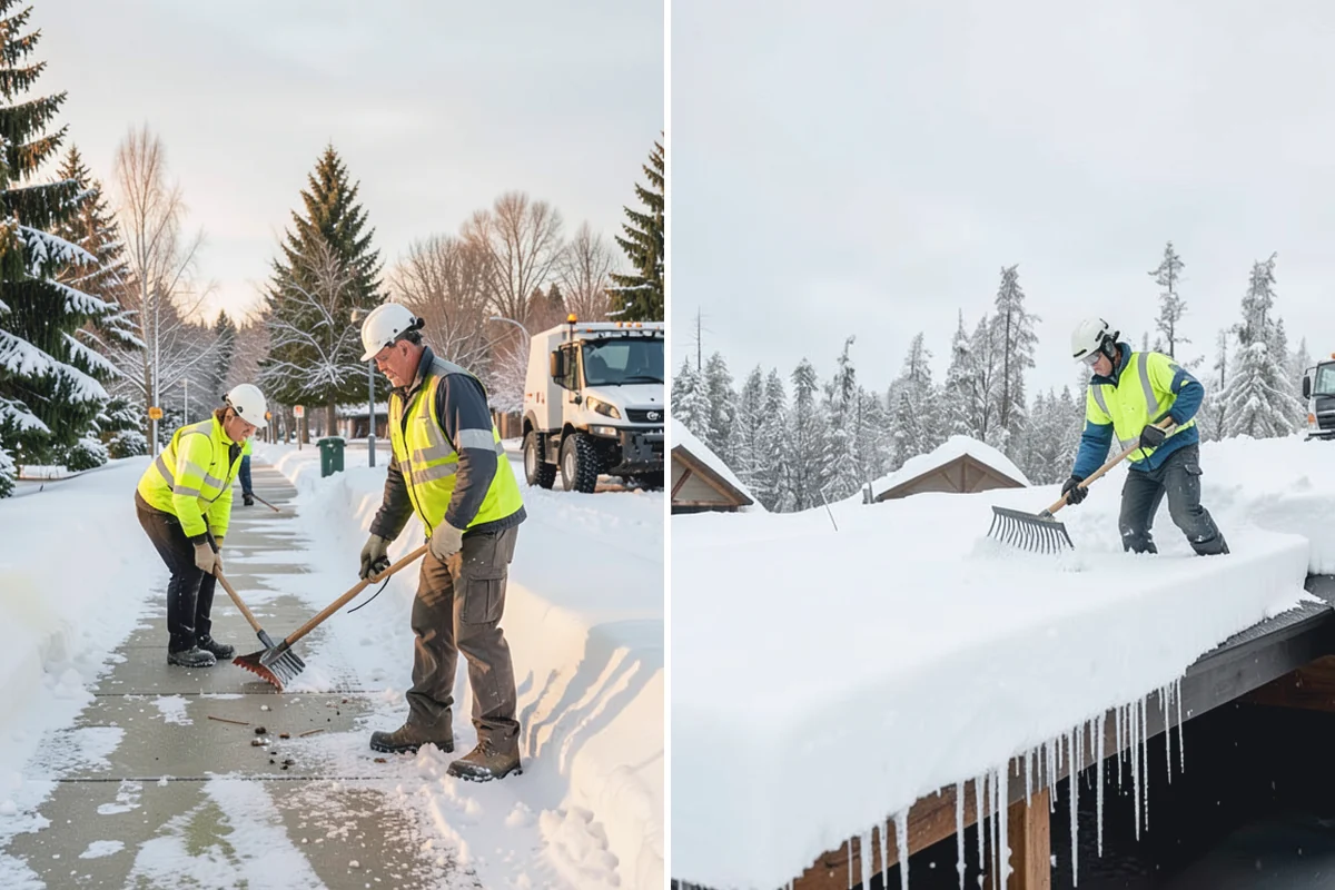 Snow Marker Installation in Gold Bar, Snohomish County, WA - We identify pavement edges and vulnerable features with you on-site