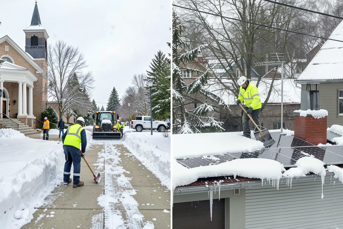 Snow Marker Installation in Hunts Point, King County, WA - We identify pavement edges and vulnerable features with you on-site
