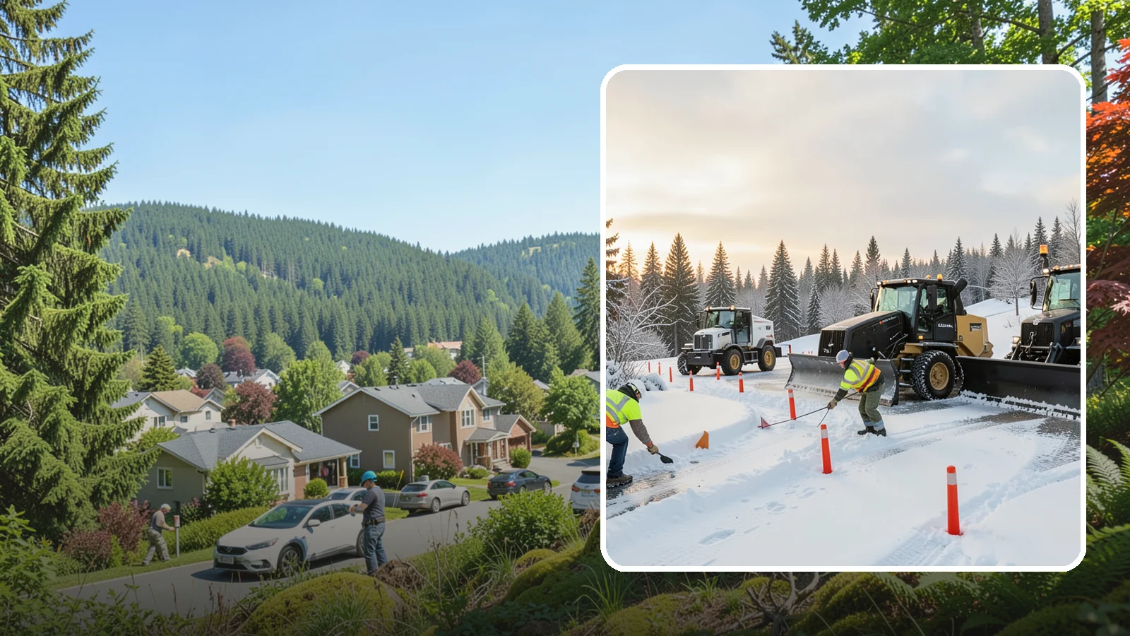 Snow Marker Installation in Index, Snohomish County, WA - We plant snow markers along your driveway edges, islands, and hidden features so plows work fast and damage nothing when snow...