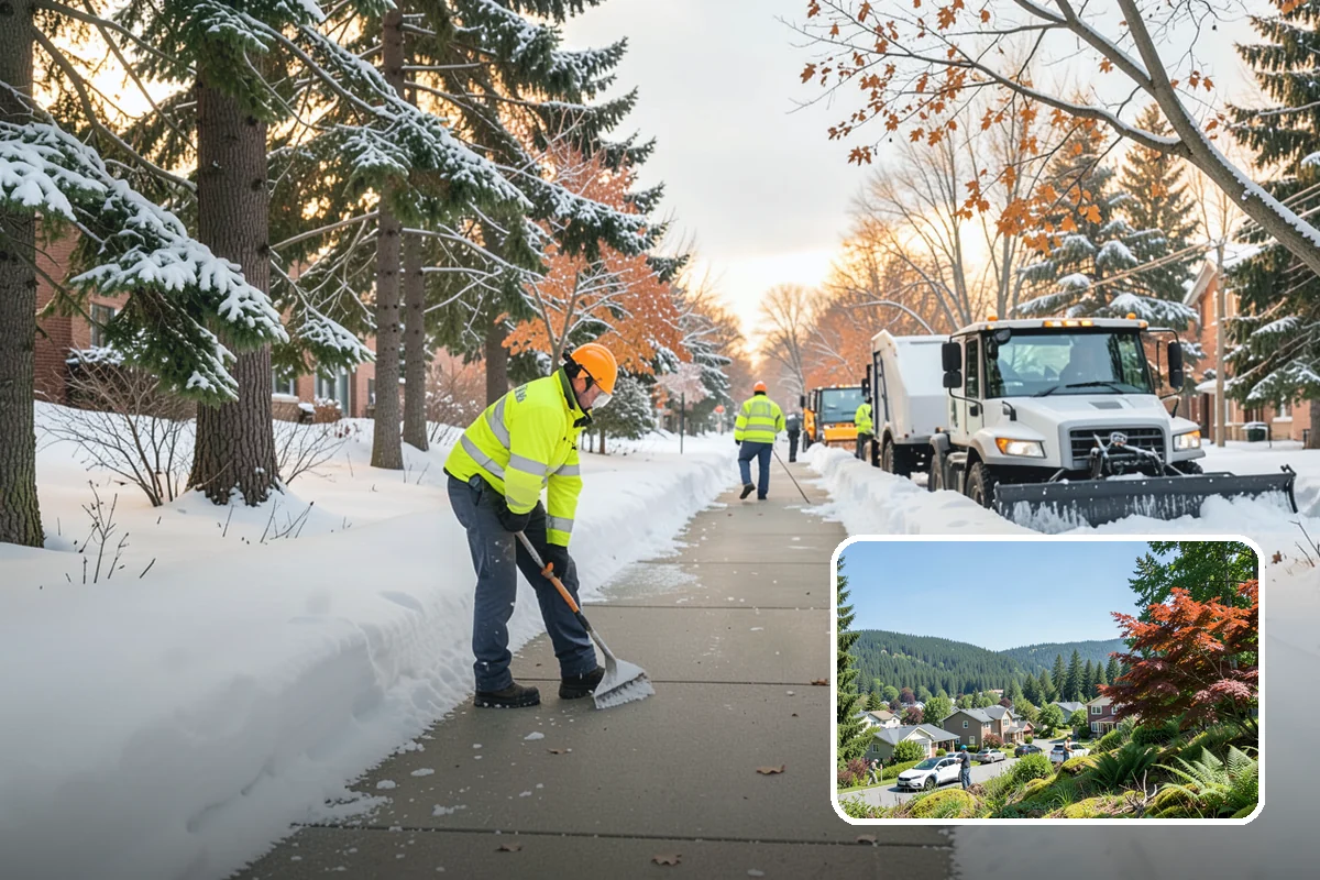 Snow Marker Installation in Index, Snohomish County, WA - Prevents blade damage to curbs, sprinkler heads, and landscaping