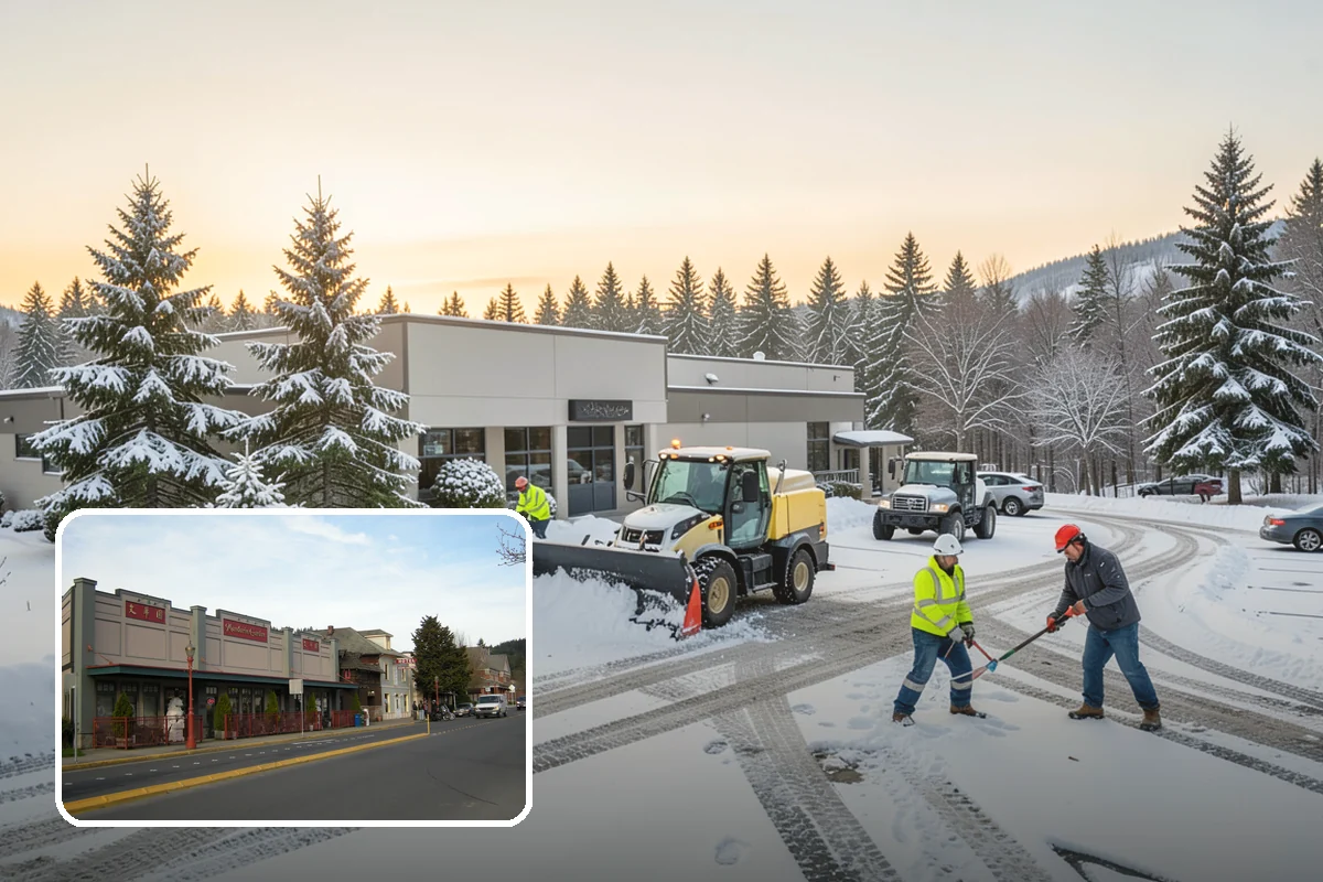 Snow Marker Installation in Issaquah, King County, WA - Prevents blade damage to curbs, sprinkler heads, and landscaping