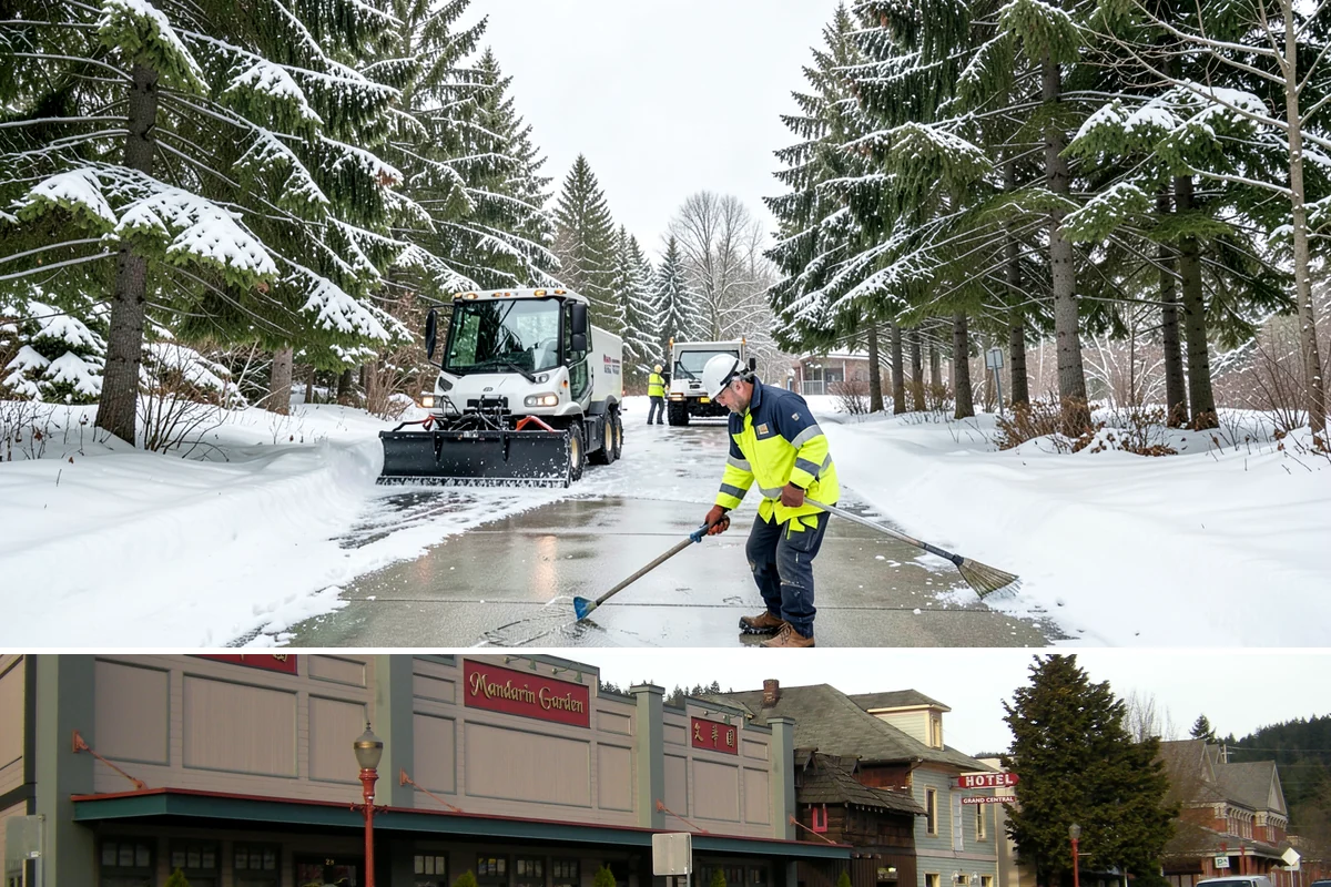 Snow Marker Installation in Issaquah, King County, WA - Markers go in during the dry weeks of autumn and come out in March once lowland freeze risk has clearly ended.