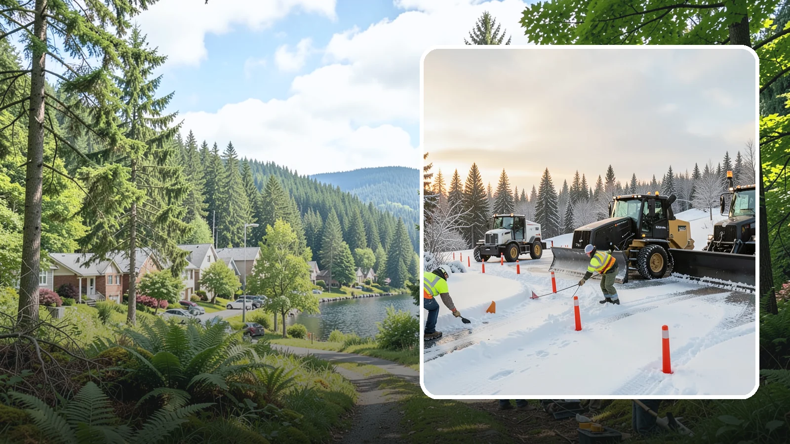 Snow Marker Installation in Lake Forest Park, King County, WA - We plant snow markers along your driveway edges, islands, and hidden features so plows work fast and damage nothing when snow...