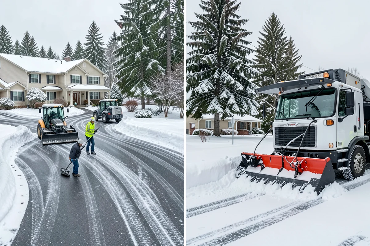 Snow Marker Installation in Lake Forest Park, King County, WA - We identify pavement edges and vulnerable features with you on-site