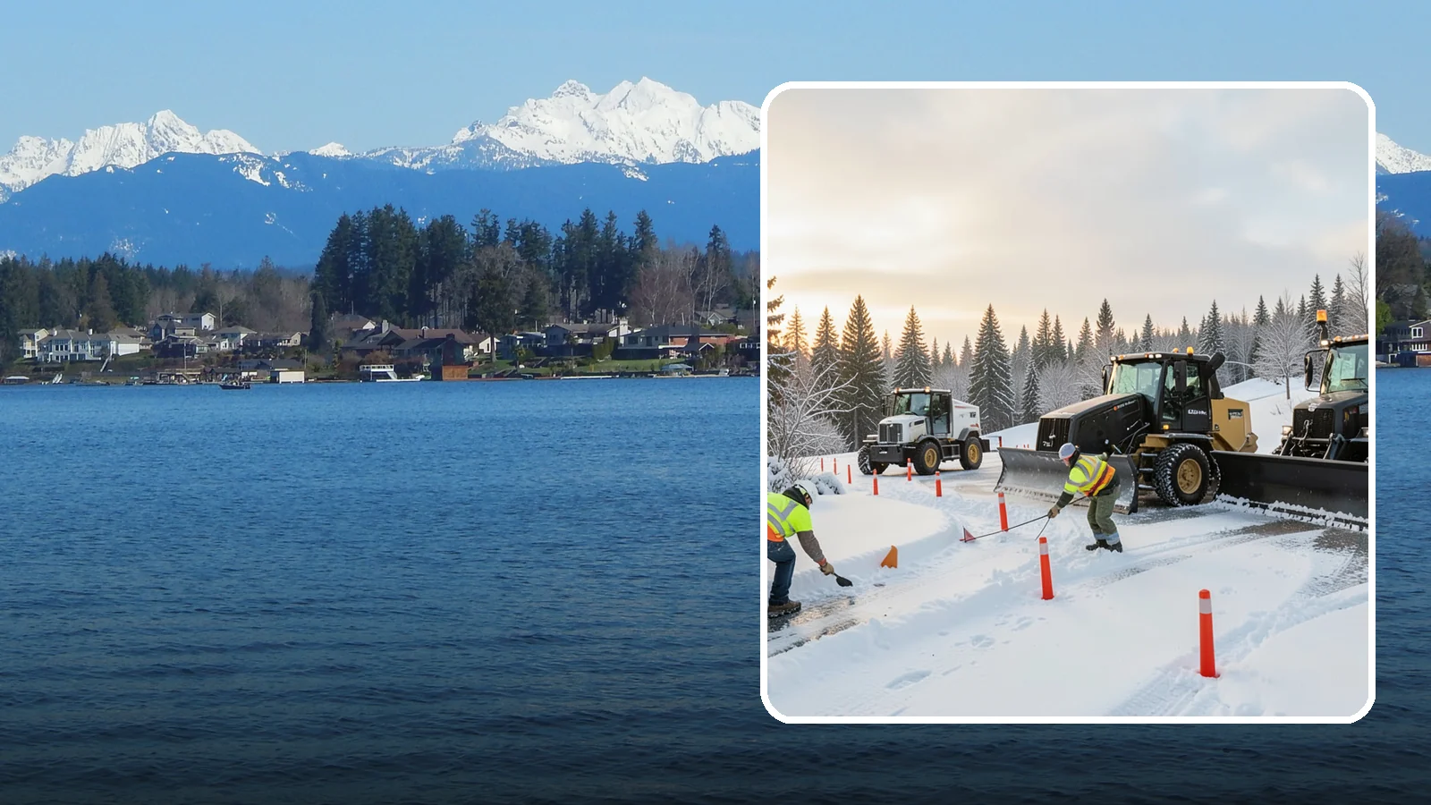 Snow Marker Installation in Lake Stevens, Snohomish County, WA - We plant snow markers along your driveway edges, islands, and hidden features so plows work fast and damage nothing when snow...