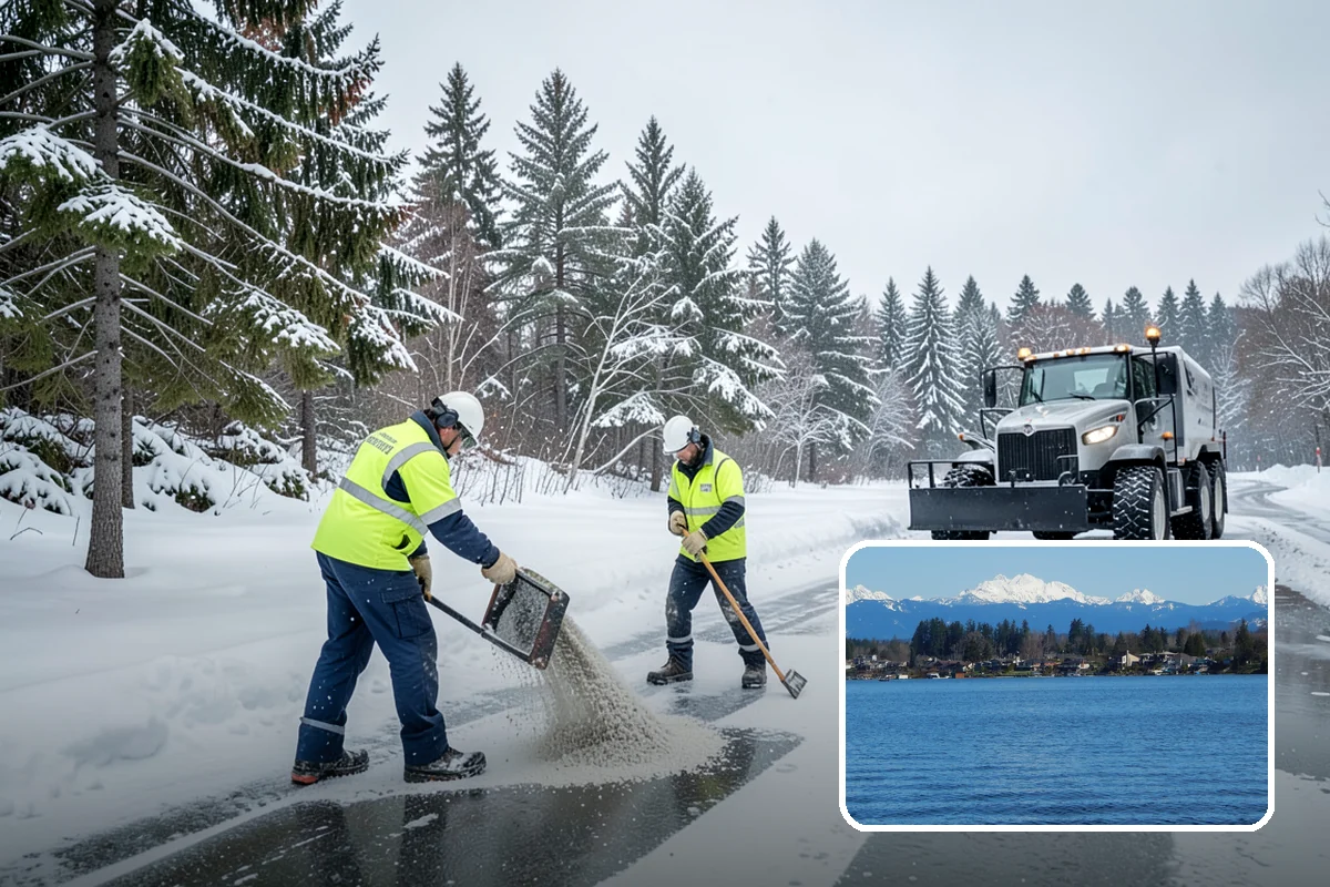 Snow Marker Installation in Lake Stevens, Snohomish County, WA - Prevents blade damage to curbs, sprinkler heads, and landscaping