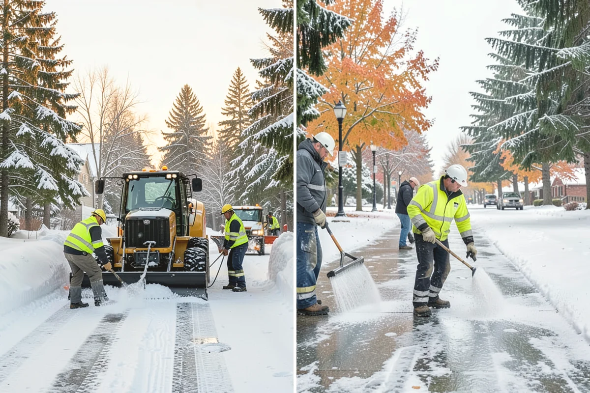 Snow Marker Installation in Lake Stevens, Snohomish County, WA - We identify pavement edges and vulnerable features with you on-site