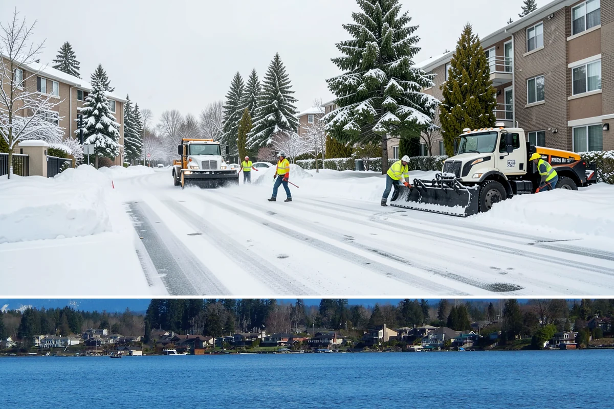 Snow Marker Installation in Lake Stevens, Snohomish County, WA - Markers go in during the dry weeks of autumn and come out in March once lowland freeze risk has clearly ended.