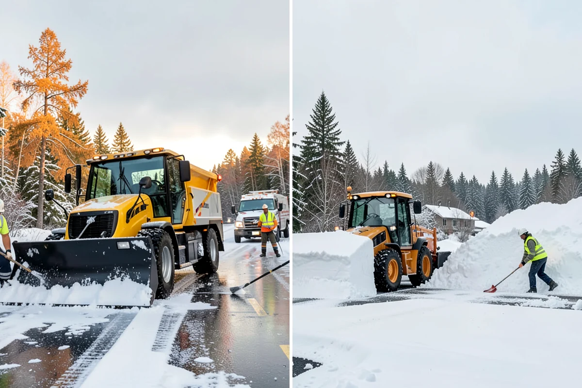 Snow Marker Installation in Lakewood, Pierce County, WA - We identify pavement edges and vulnerable features with you on-site