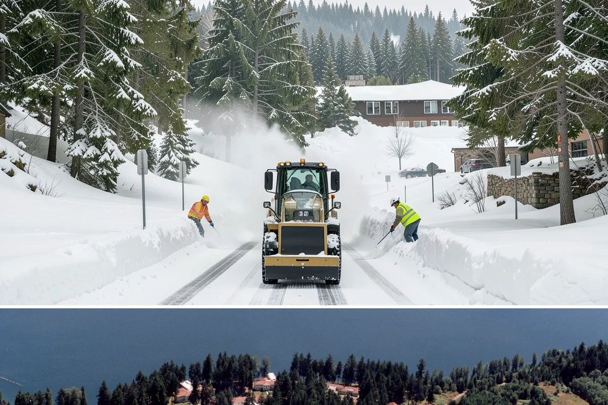 Snow Marker Installation in Lakewood, Pierce County, WA - Markers go in during the dry weeks of autumn and come out in March once lowland freeze risk has clearly ended.