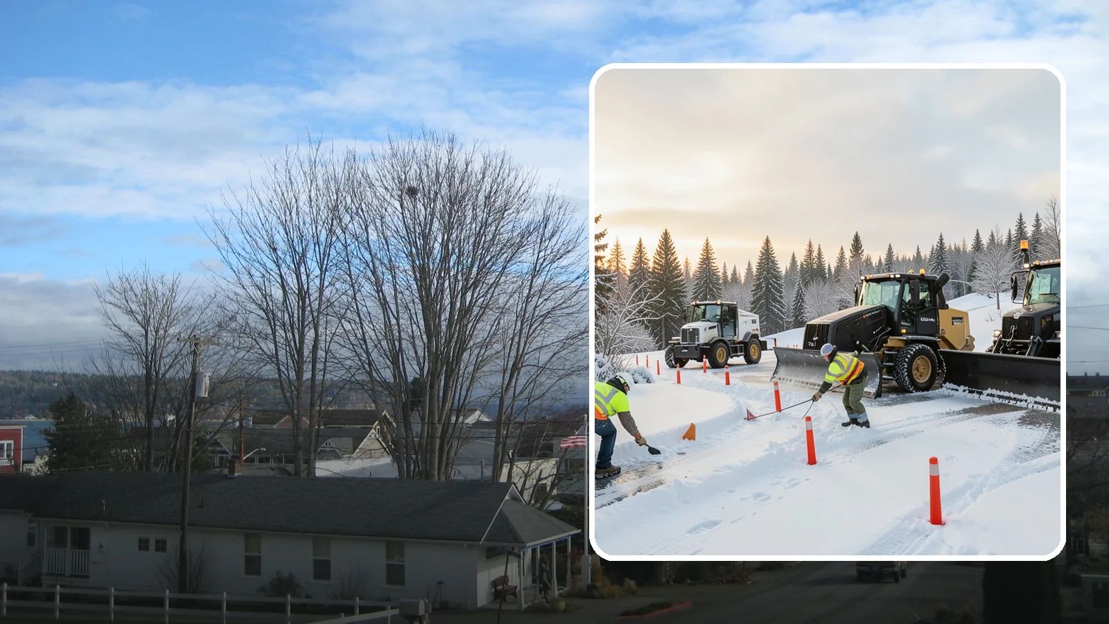 Snow Marker Installation in Langley, Island County, WA - We plant snow markers along your driveway edges, islands, and hidden features so plows work fast and damage nothing when snow...