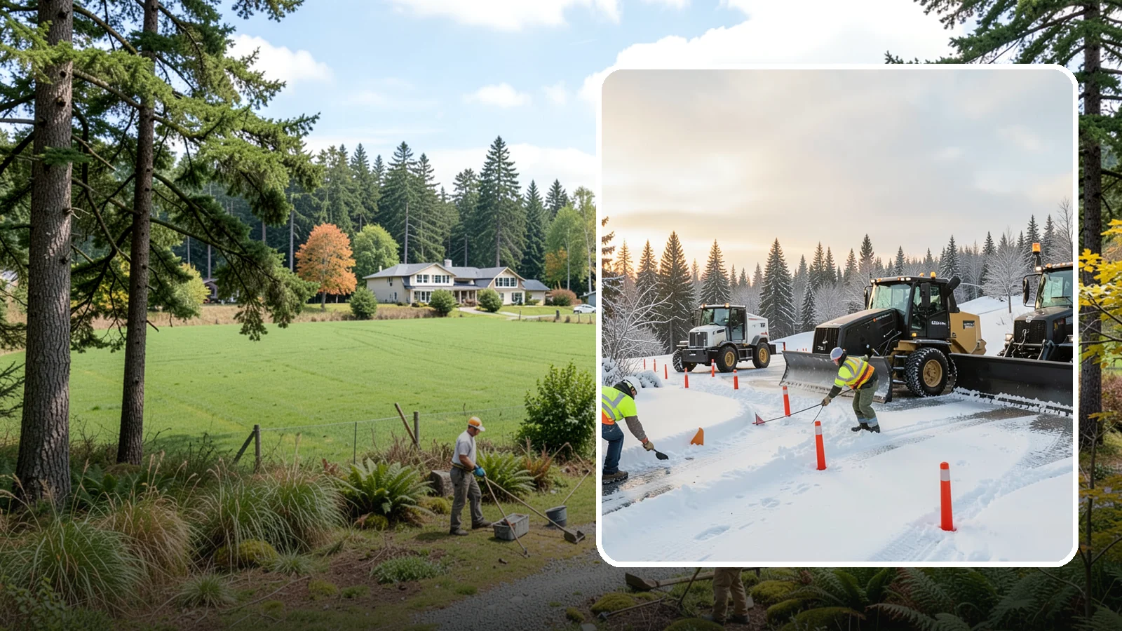 Snow Marker Installation in Lyman, Skagit County, WA - We plant snow markers along your driveway edges, islands, and hidden features so plows work fast and damage nothing when snow...