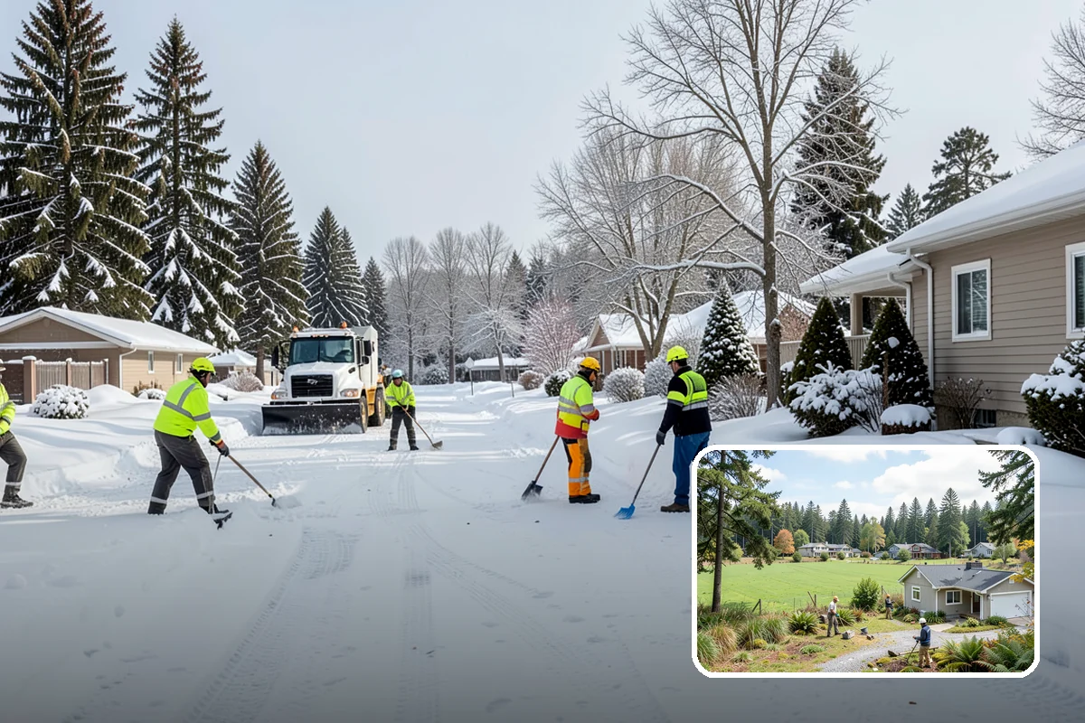 Snow Marker Installation in Lyman, Skagit County, WA - Prevents blade damage to curbs, sprinkler heads, and landscaping