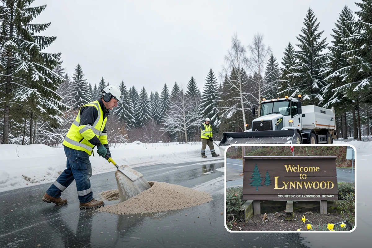 Snow Marker Installation in Lynnwood, Snohomish County, WA - Prevents blade damage to curbs, sprinkler heads, and landscaping