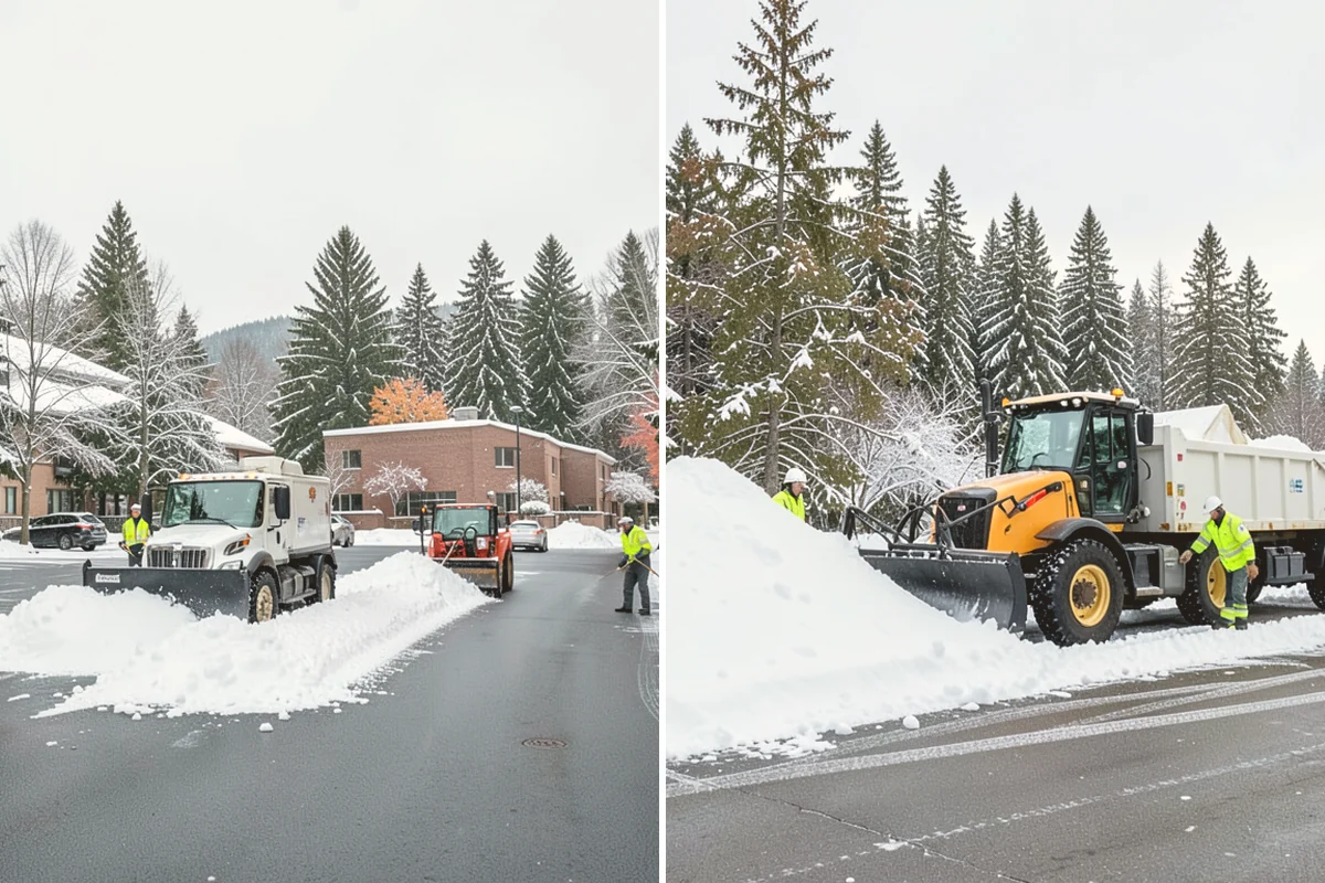 Snow Marker Installation in Lynnwood, Snohomish County, WA - We identify pavement edges and vulnerable features with you on-site