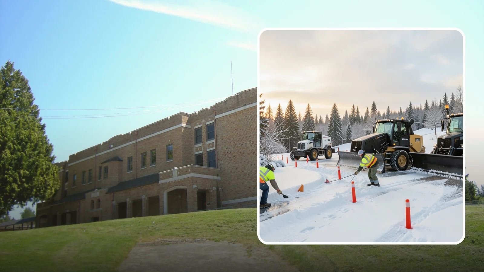 Snow Marker Installation in Maple Valley, King County, WA - We plant snow markers along your driveway edges, islands, and hidden features so plows work fast and damage nothing when snow...