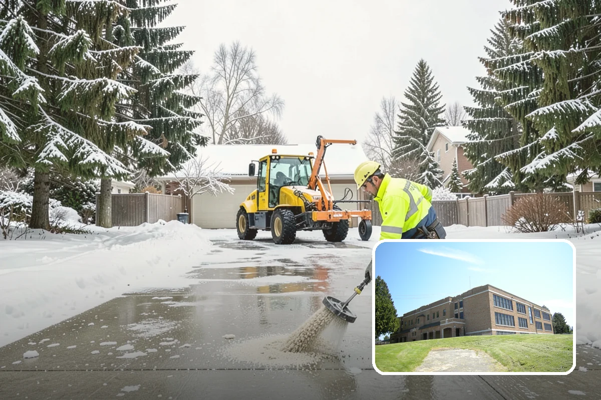 Snow Marker Installation in Maple Valley, King County, WA - Prevents blade damage to curbs, sprinkler heads, and landscaping