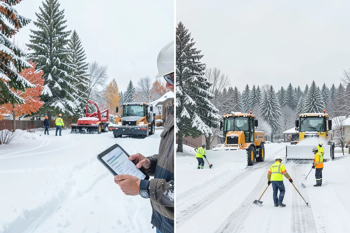Snow Marker Installation in Marysville, Snohomish County, WA - We identify pavement edges and vulnerable features with you on-site