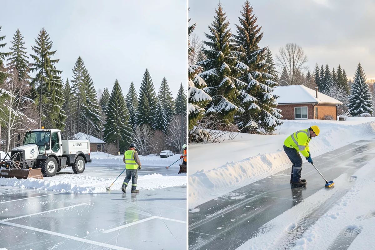 Snow Marker Installation in Medina, King County, WA - We identify pavement edges and vulnerable features with you on-site