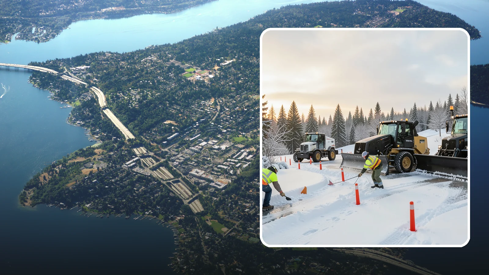 Snow Marker Installation in Mercer Island, King County, WA - We plant snow markers along your driveway edges, islands, and hidden features so plows work fast and damage nothing when snow...