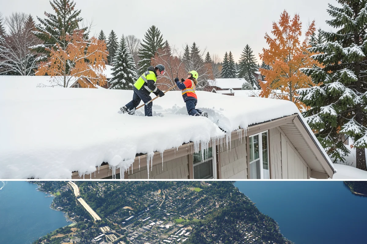 Snow Marker Installation in Mercer Island, King County, WA - Markers go in during the dry weeks of autumn and come out in March once lowland freeze risk has clearly ended.