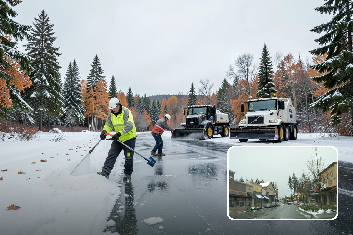 Snow Marker Installation in Mill Creek, Snohomish County, WA - Prevents blade damage to curbs, sprinkler heads, and landscaping