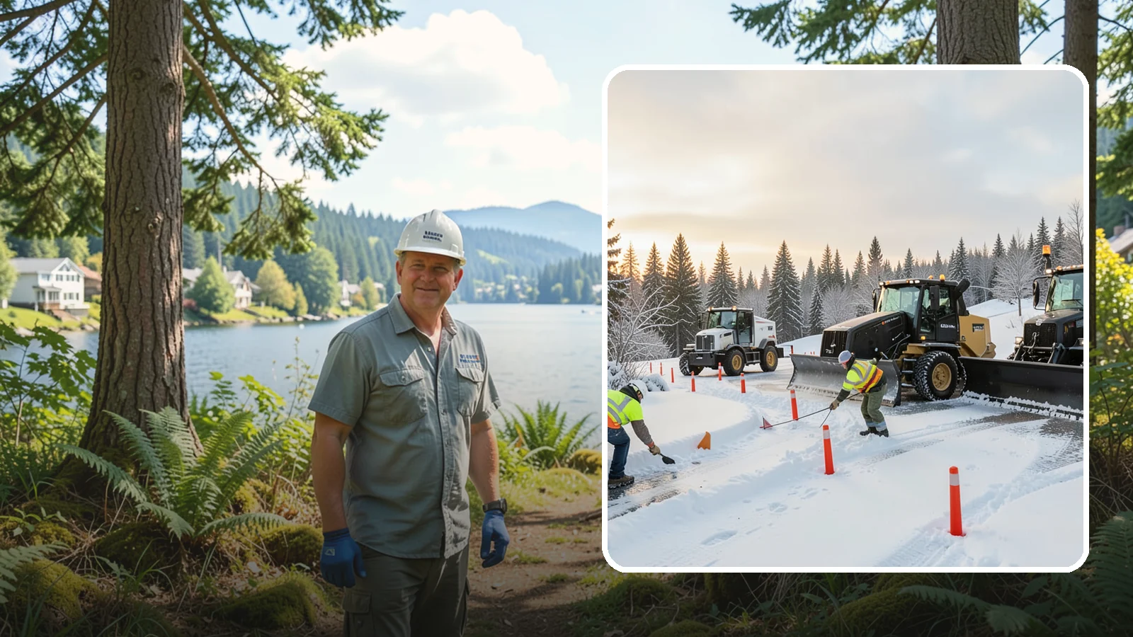 Snow Marker Installation in Milton, King County, WA - We plant snow markers along your driveway edges, islands, and hidden features so plows work fast and damage nothing when snow...