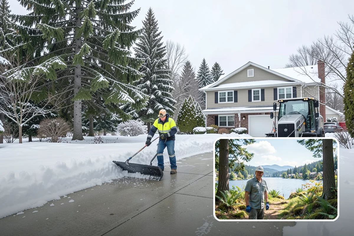 Snow Marker Installation in Milton, King County, WA - Prevents blade damage to curbs, sprinkler heads, and landscaping