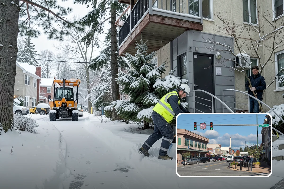 Snow Marker Installation in Monroe, Snohomish County, WA - Prevents blade damage to curbs, sprinkler heads, and landscaping