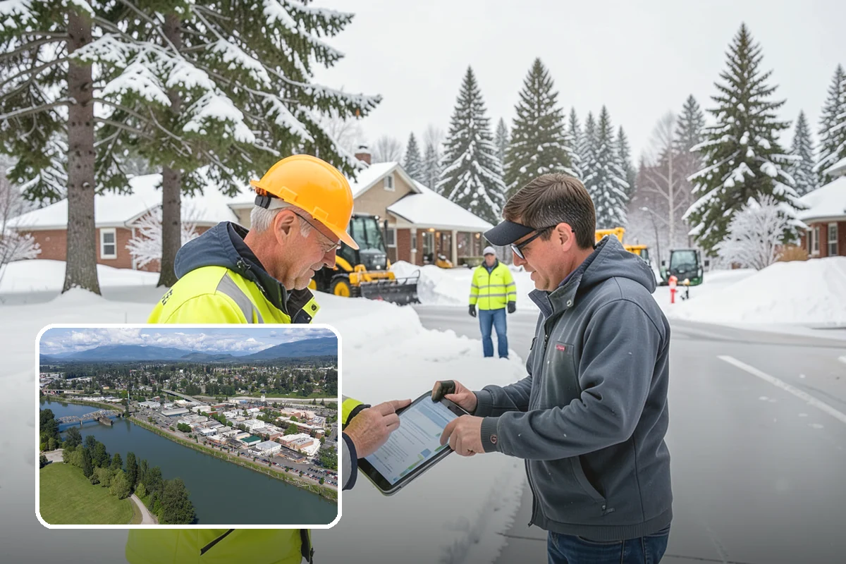 Snow Marker Installation in Mount Vernon, Skagit County, WA - Prevents blade damage to curbs, sprinkler heads, and landscaping