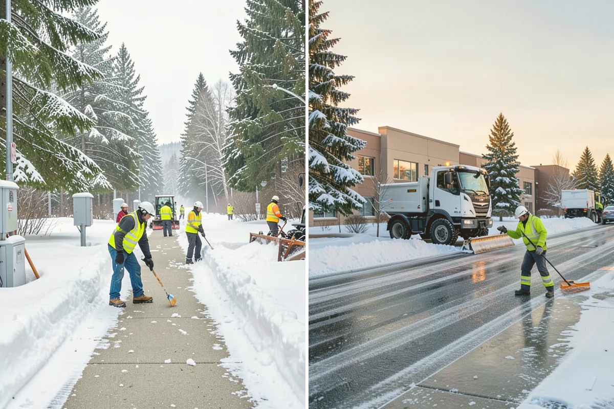 Snow Marker Installation in Mount Vernon, Skagit County, WA - We identify pavement edges and vulnerable features with you on-site