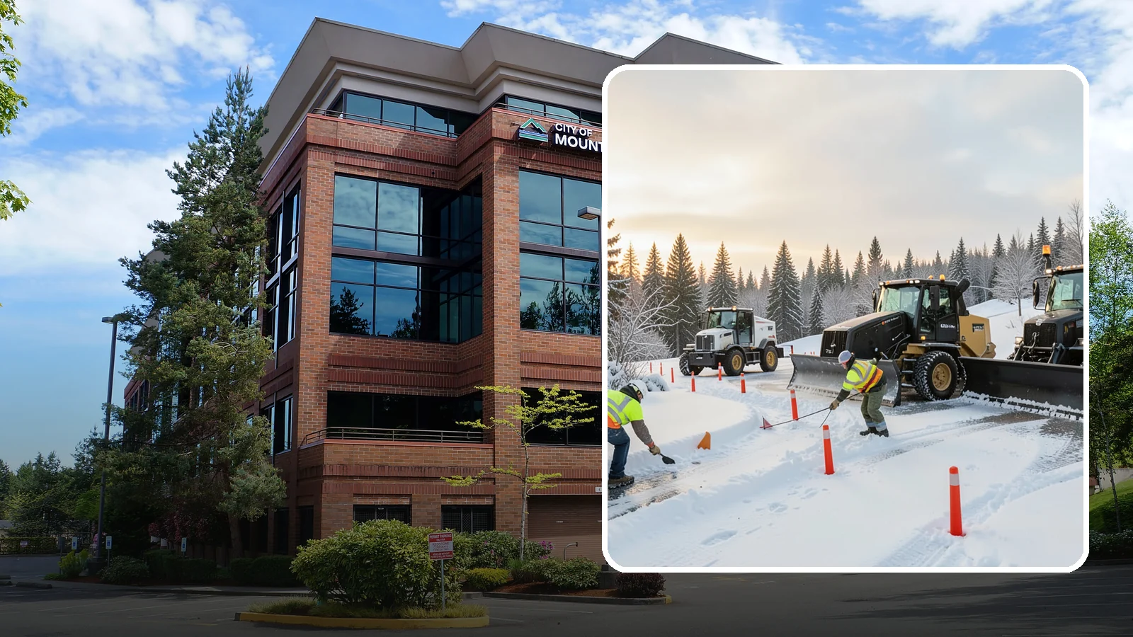Snow Marker Installation in Mountlake Terrace, Snohomish County, WA - We plant snow markers along your driveway edges, islands, and hidden features so plows work fast and damage nothing when snow...