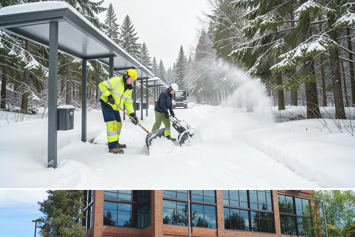 Snow Marker Installation in Mountlake Terrace, Snohomish County, WA - Markers go in during the dry weeks of autumn and come out in March once lowland freeze risk has clearly ended.