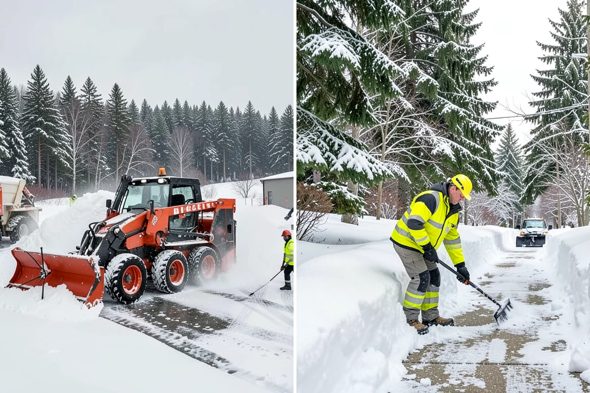 Snow Marker Installation in Normandy Park, King County, WA - We identify pavement edges and vulnerable features with you on-site