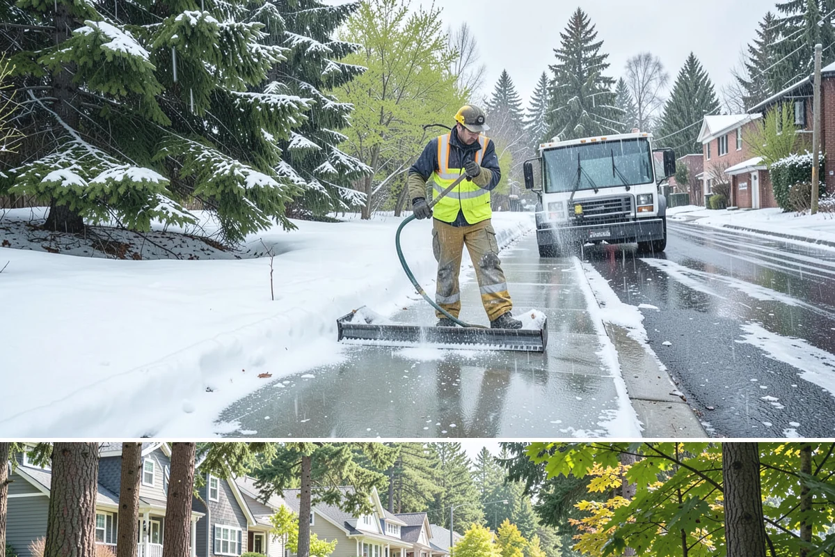 Snow Marker Installation in Normandy Park, King County, WA - Markers go in during the dry weeks of autumn and come out in March once lowland freeze risk has clearly ended.