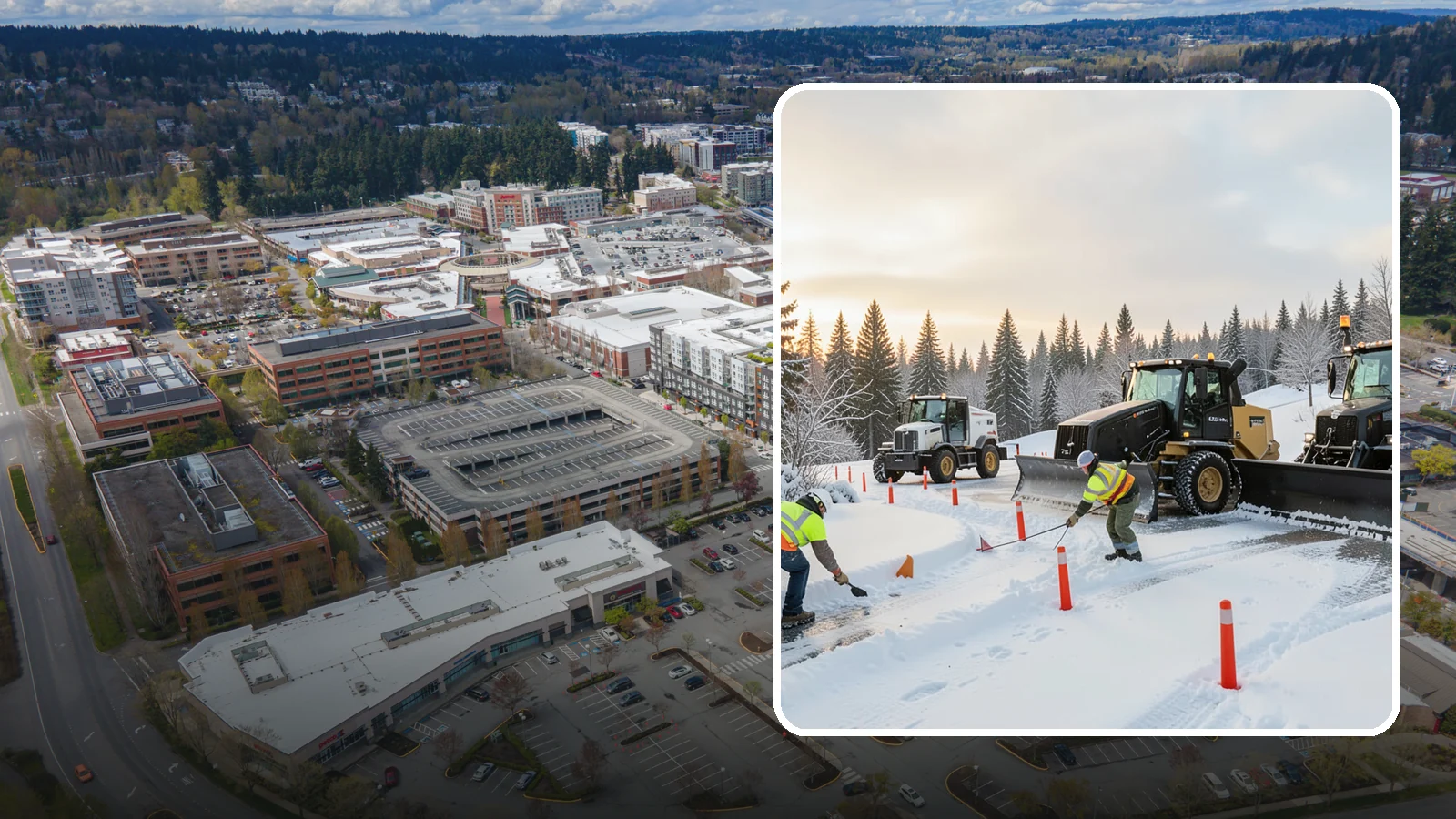 Snow Marker Installation in Redmond, King County, WA - We plant snow markers along your driveway edges, islands, and hidden features so plows work fast and damage nothing when snow...